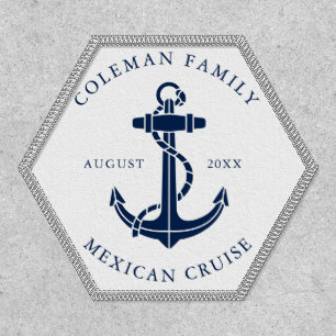 Nautical Boat Anchor Family Ocean Cruise Custom Patch