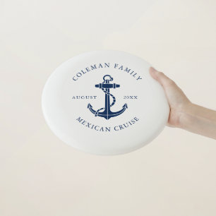 Nautical Boat Anchor Family Ocean Cruise Custom Wham-O Frisbee