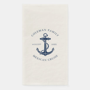 Nautical Boat Anchor Family Reunion Custom Paper Guest Towels