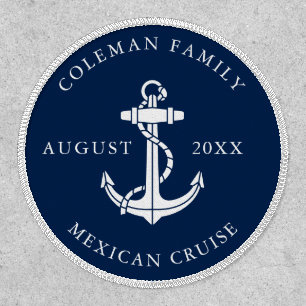 Nautical Boat Anchor Family Sea Trip Swag Custom Patch