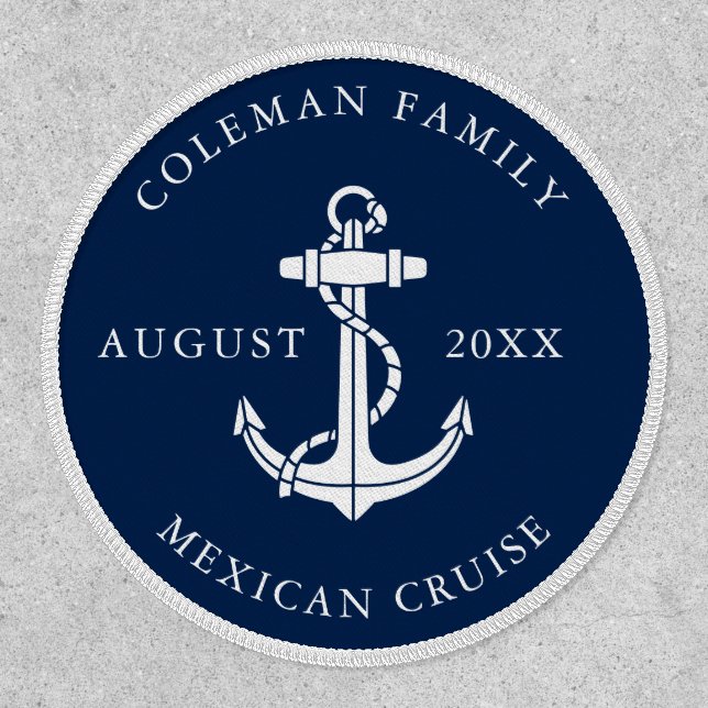 Nautical Boat Anchor Family Sea Trip Swag Custom Patch (Front)