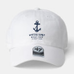 Nautical Boat Anchor Family Trip Matching Custom 47 Brand Hat<br><div class="desc">Add your family name, occasion, and date by clicking the "Personalize" button above. Set sail in style with our custom nautical-themed boating swag Hat, the ultimate companion for your maritime adventures. This Hat boasts a cute design inspired by the ocean's wonders, featuring classic maritime motifs such as an anchor and...</div>