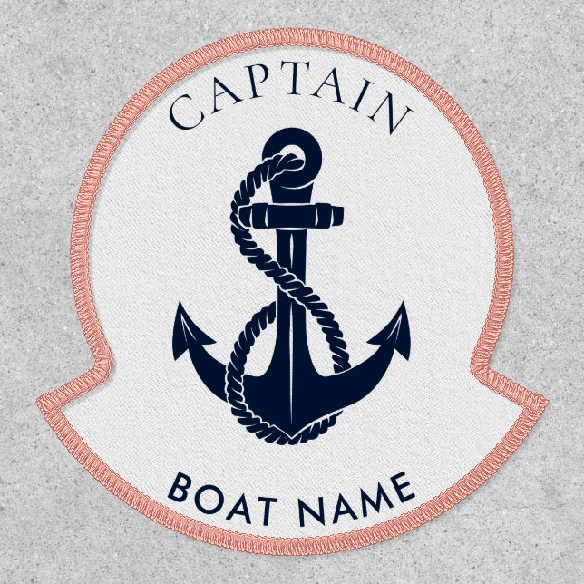 Nautical Boat Anchor Modern Custom Patch (Front)