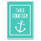 Nautical Boat Anchor Numbers (Teal / White)