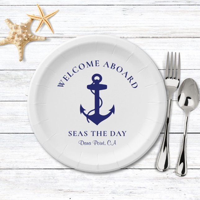 Nautical Boat Anchor Paper Plates (Creator Uploaded)