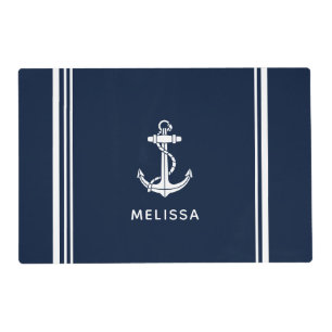 Nautical Boat Anchor Personalized Placemat