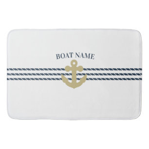 Nautical Boat Anchor,Rope Bath Mat