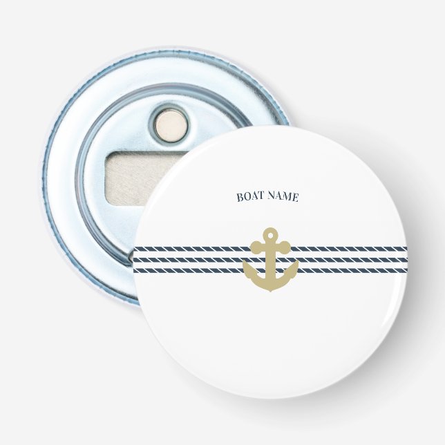 Nautical Boat Anchor,Rope Bottle Opener (Front)