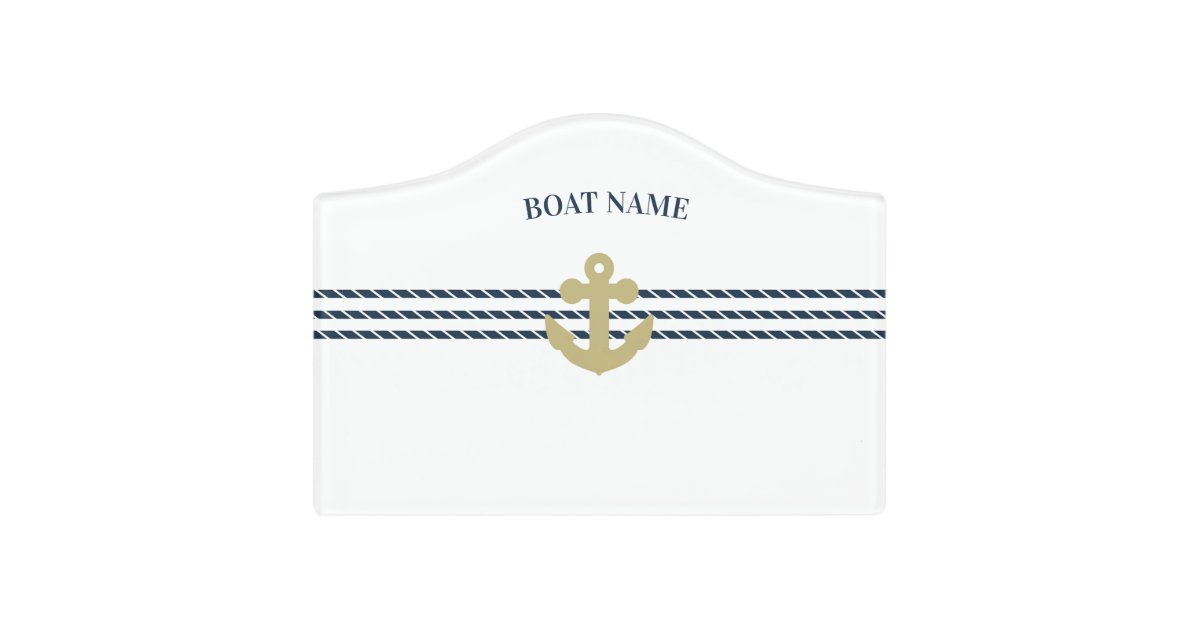 Nautical Rope Signs Nautical Boat Anchor,Rope Door Sign | Zazzle