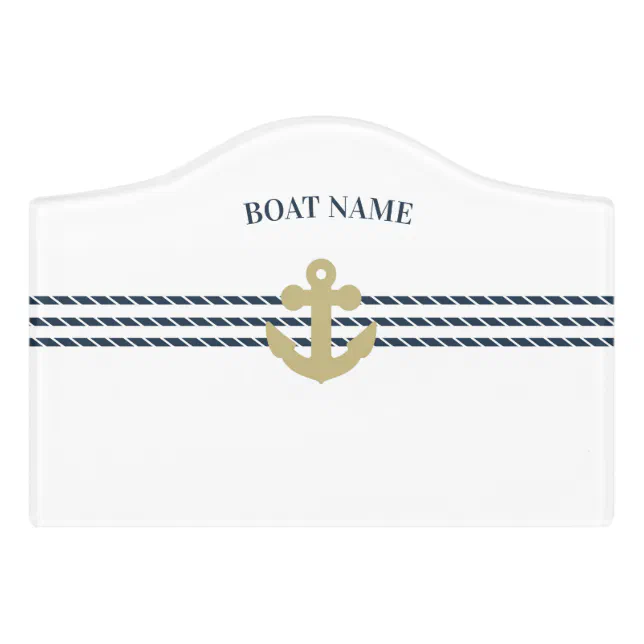 Nautical Rope Signs Nautical Boat Anchor,Rope Door Sign | Zazzle