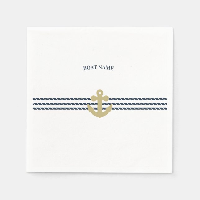 Nautical Boat Anchor,Rope Napkins (Front)