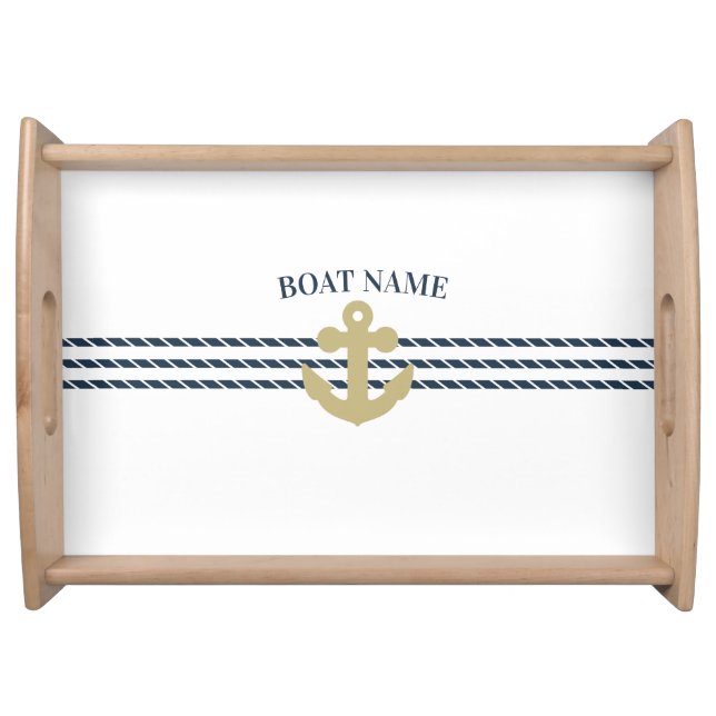 Nautical Boat Anchor,Rope Serving Tray (Front)