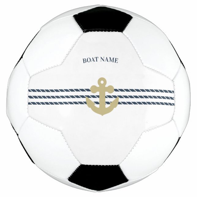 Nautical Boat Anchor,Rope Soccer Ball (Front)