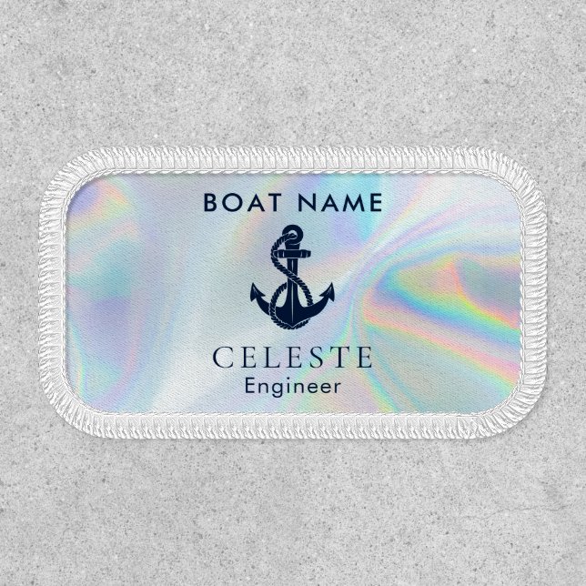 Nautical Boat Anchor Ship Crew Custom Patch (Front)
