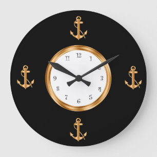 Nautical Boat Anchor Wall Clocks