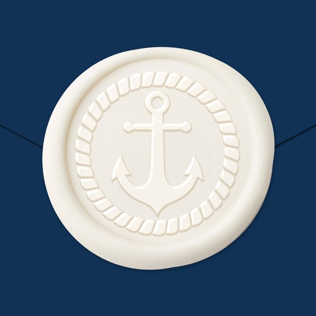 Nautical Boat Anchor with Rope Frame Wax Seal Sticker (Creator Uploaded)