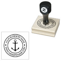 Nautical boat anchor Your Business Text Custom