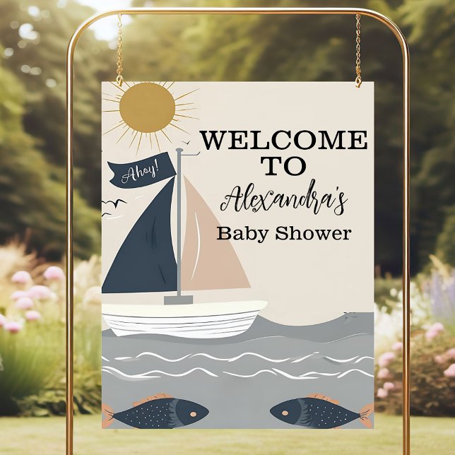 Nautical Boat Baby Shower Foam Board (Creator Uploaded)