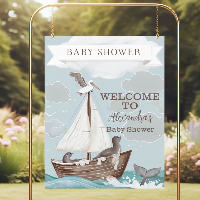 Nautical Boat Baby Shower Foam Board (Creator Uploaded)