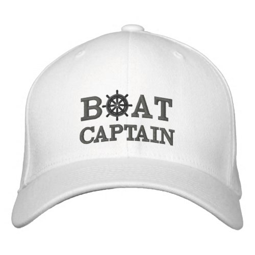 Nautical Boat Captain Custom Embroidered Baseball Cap