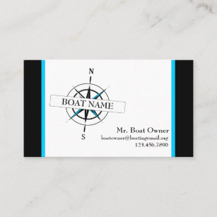 Nautical Boat Card with Compass