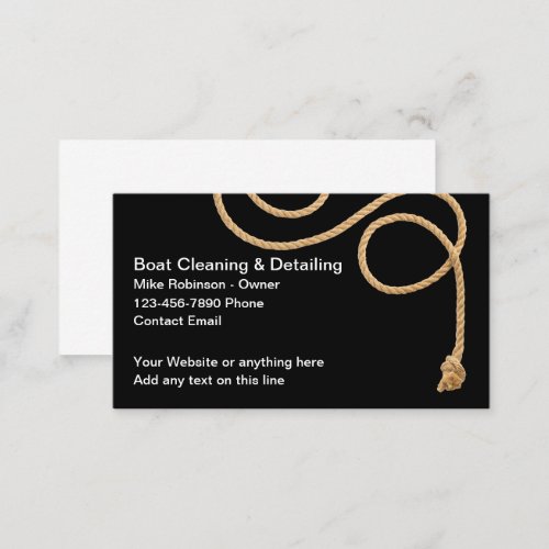 Nautical Boat Cleaning  Detailing Business Cards