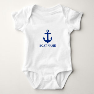 Nautical Boat Name Anchor Baby Baby Bodysuit