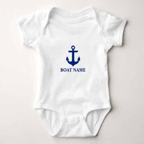 Nautical Boat Name Anchor Baby Baby Bodysuit