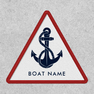 Nautical Boat Name Anchor Custom Patch