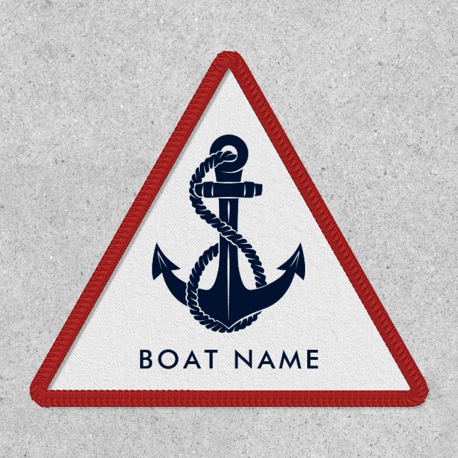 Nautical Boat Name Anchor Custom Patch (Front)