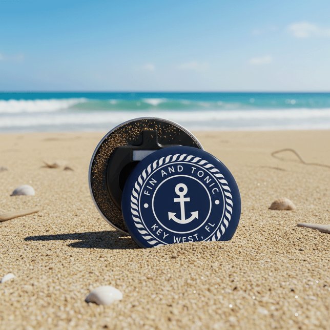 Nautical Boat Name Anchor Logo Bottle Opener (Creator Uploaded)