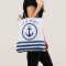 Nautical Boat Name,Anchor Navy Blue Striped