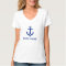 Nautical Boat Name Anchor Star White V-Neck