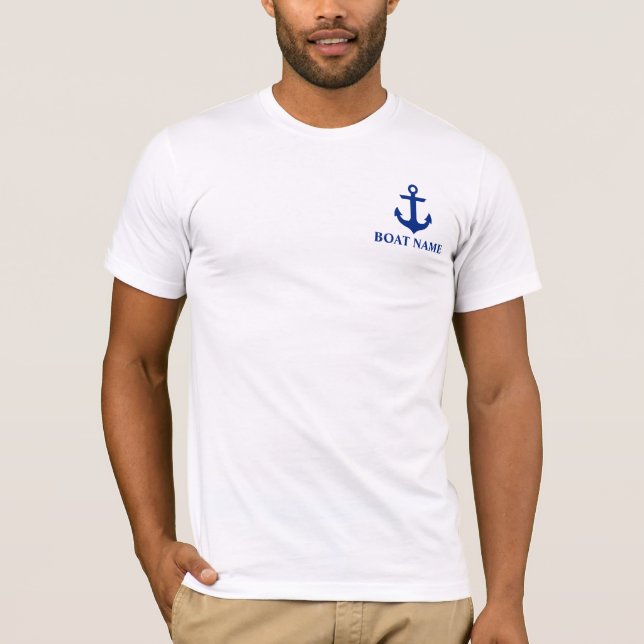 Nautical Boat Name Anchor T-Shirt (Front)