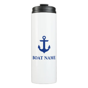 Nautical Boat Name Anchor Thermal Tumbler