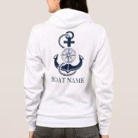 Nautical Boat Name Blue Anchor First Mate