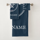 Nautical Boat Name Navy Blue Personalized
