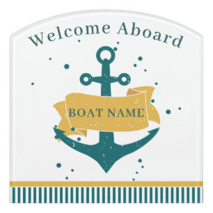 Nautical Boat Name Personalized Door Sign