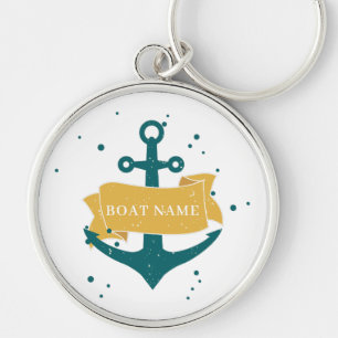 Nautical Boat Name Personalized Keychain