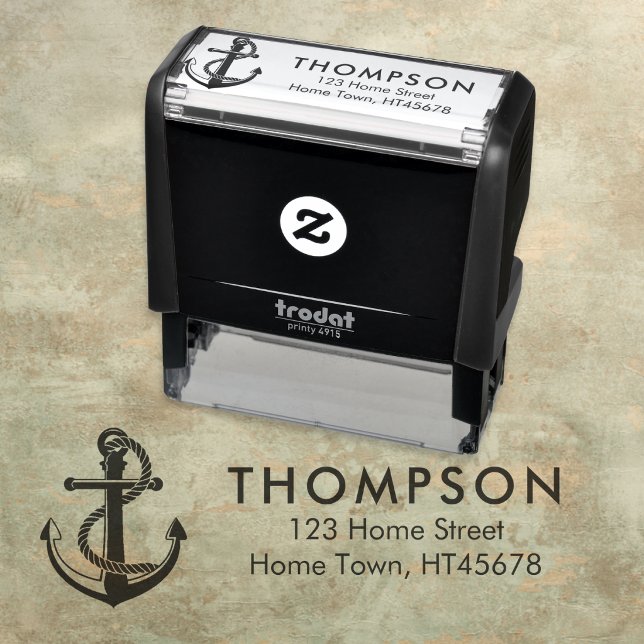 Nautical Boat Ship Anchor Return Address Self-inking Stamp (Nautical Boat Ship Anchor Return Address Self-inking Stamp)