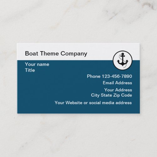 Nautical Boat Theme Business Card