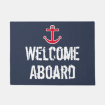 Nautical Boat Welcome Aboard Doormat Mat Rug Gift