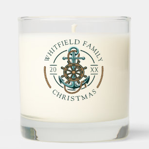 Nautical Boathouse Coastal Christmas Holiday Scented Candle