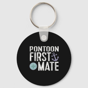 Nautical Boating Pontoon First Mate Anchor Keychain