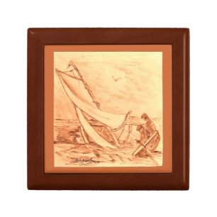 Nautical boating trinket box design your own