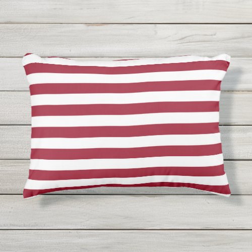 Nautical Bold Red Stripes  Mix and Match Outdoor Pillow