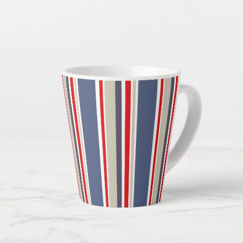 Nautical Bold Stripe Latte Mug