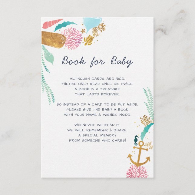 Nautical Book for Baby Enclosure Card (Front)