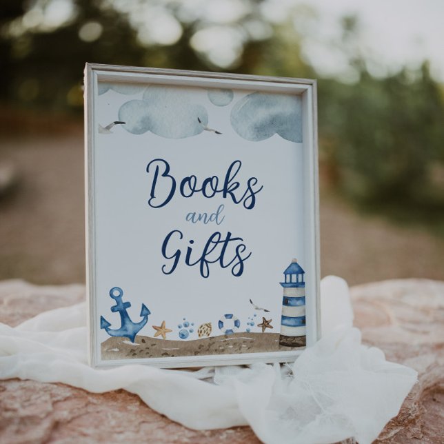 Nautical Books And Gifts Baby Shower Sign (Creator Uploaded)