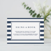 Nautical Boy Baby Shower Book Request Insert (Standing Front)